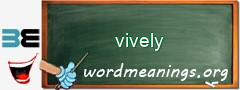 WordMeaning blackboard for vively